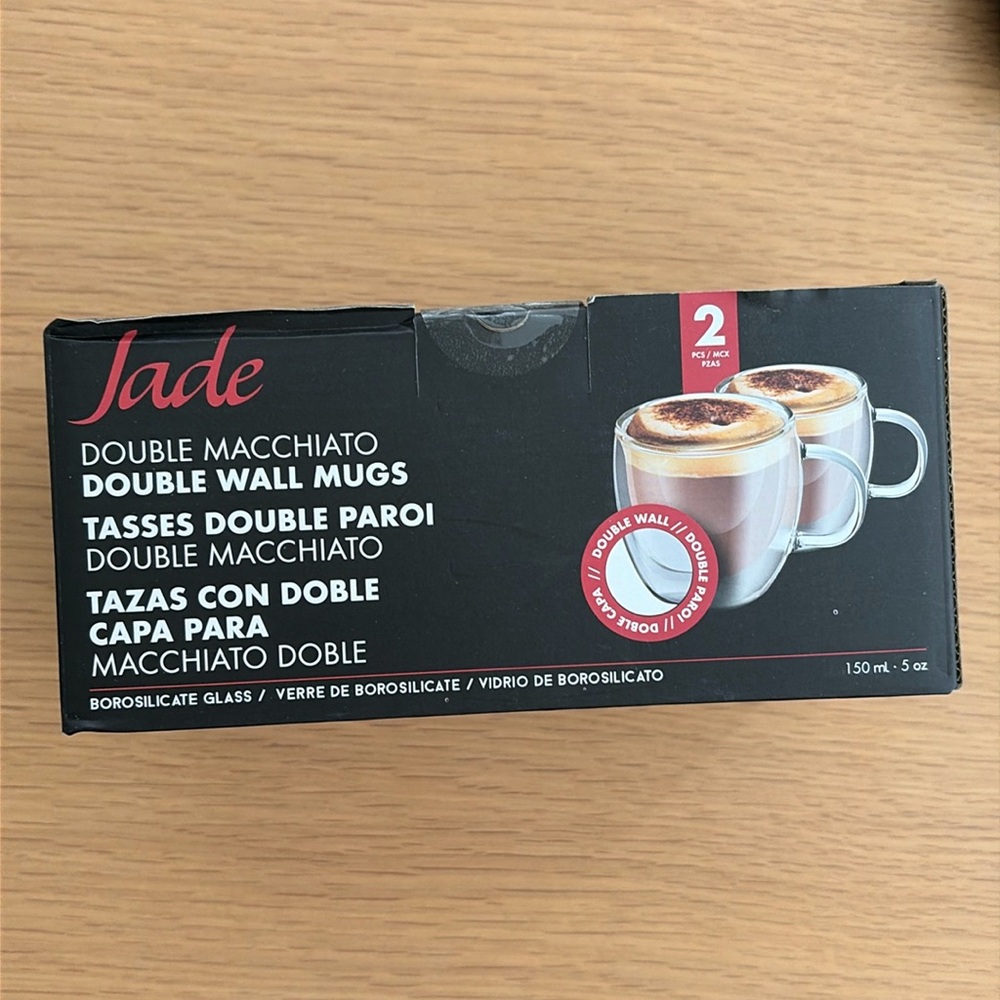 BNIB Jade Double Wall Mugs